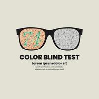 Color blind test poster vector