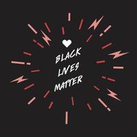 Black lives matter lettering design element vector