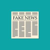 Fake news newspaper flat style vector