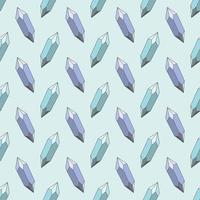 Blue crystals seamless repeat pattern design, geometric pattern design. vector