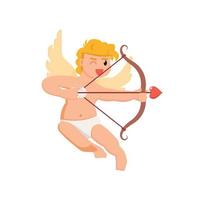 lindo personaje de cupido vector