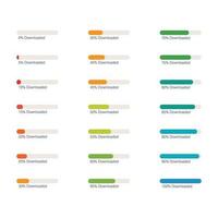 Set of Progress bars vector