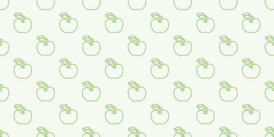 Green apples seamless repeat pattern vector background