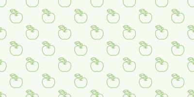 Fondo de vector de patrón de repetición de manzanas verdes