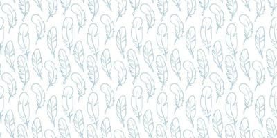 Feather seamless repeat pattern vector background