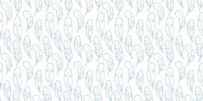 Feather seamless repeat pattern vector background