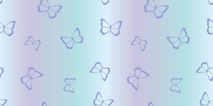 Butterfly seamless repeat pattern background vector