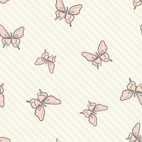 Yellow and orange butterfly vector pattern background.