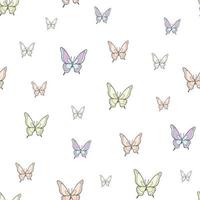 Vector butterfly seamless repeat pattern background.
