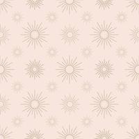 Gold suns, seamless vector pattern with sun elements