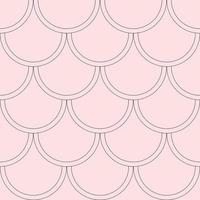Pink minimalist fish scale vector pattern, geometric repeat.