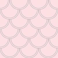 Pink minimalist fish scale vector pattern, geometric repeat.