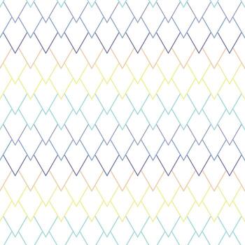 patrón blanco geométrico con líneas coloridas, repetición vectorial sin costuras vector