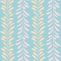 Vintage leaf vector pattern, seamless botanical print, garland background