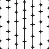 Black and white, monochrome geometric vector pattern, seamless repeat, vertical stripes with stars