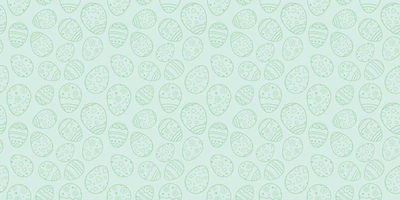 Seamless background for happy Easter day. The decorative Easter eggs with different patterns and different sizes