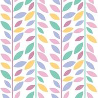 Colorful, vibrant leaf vector pattern, seamless botanical print, garland background