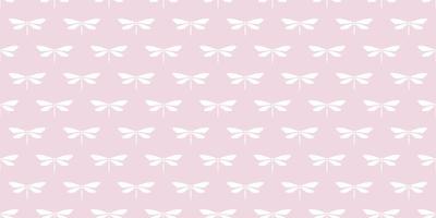 White and pink dragonfly seamless  pattern background vector. vector