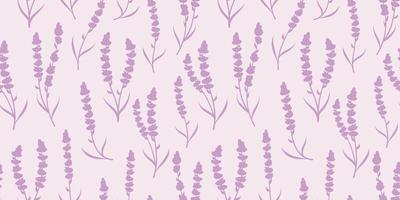 Lavender seamless repeat pattern background. vector