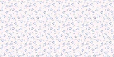 Tiny blue flowers seamless repeat pattern vector background