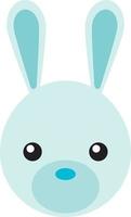 Cute vector bunny head, rabbit