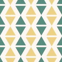 Abstract geometric vector pattern with yellow and green triangles, seamless repeat background.