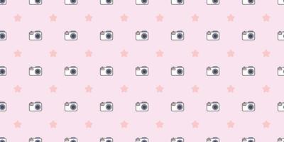 Camera seamless repeat pattern vector background