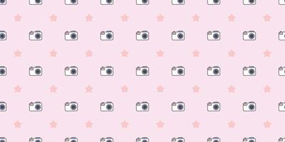 Camera seamless repeat pattern vector background