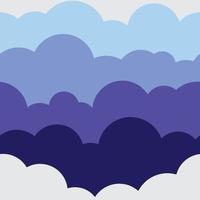 Clouds vector pattern, blue cloud design, seamless repeat