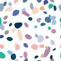 Random scattered shapes, colorful mosaic pattern, abstract stone texture, terrazzo inspired design vector