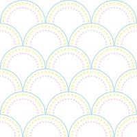 Colorful fish scale vector pattern, cute mermaid background with dots.