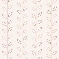 Pastel pink, minimalist leaf vector pattern, seamless botanical print, garland background