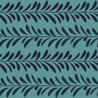 Dark leaf vector pattern, seamless botanical print, garland background
