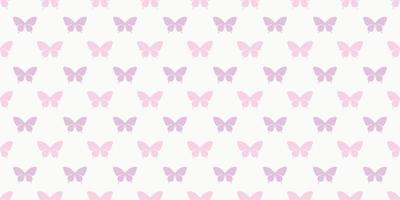 Pastel butterfly seamless repeat pattern vector background