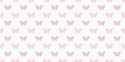 Pastel butterfly seamless repeat pattern vector background