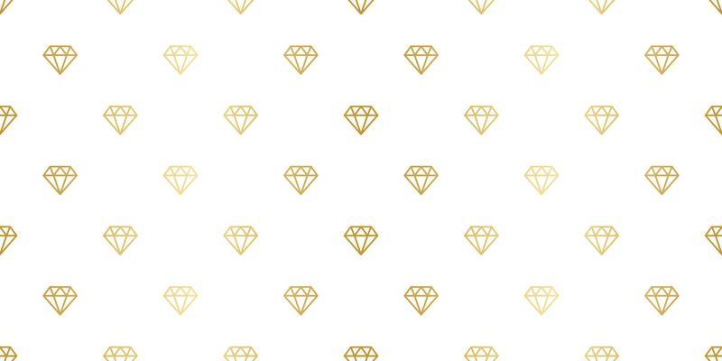 Gold diamonds seamless repeat pattern vector background