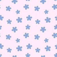Purple and blue floral vector pattern, seamless repeat