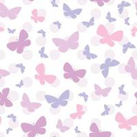Pastel butterfly seamless repeat pattern design vector