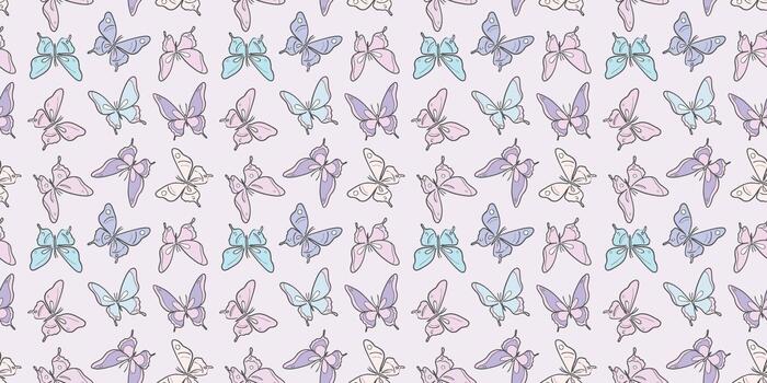 patrón de vector de mariposa, fondo de repetición