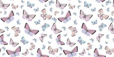 Butterfly vector pattern, repeat