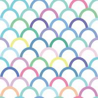 Colorful seamless fish scale vector pattern, mermaid print