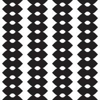 Black and white geometric vector pattern, abstract repeat background