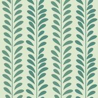 Green leaf vector pattern, seamless botanical print, garland background.