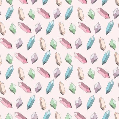 Colorful crystal repeat pattern design seamless vector.