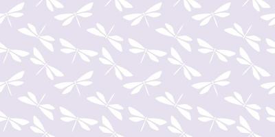 Purple dragonfly seamless repeat pattern background vector