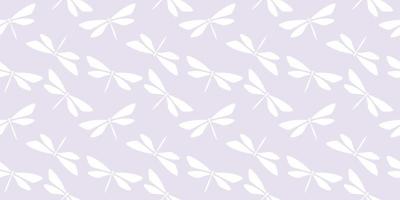 Purple dragonfly seamless repeat pattern background vector