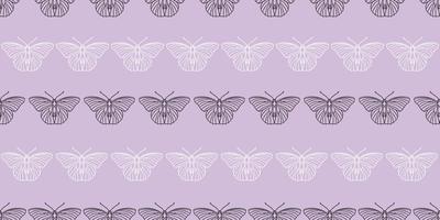 Butterfly seamless repeat pattern vector background, purple