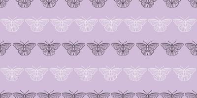 Butterfly seamless repeat pattern vector background, purple