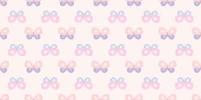 Cute cartoon butterflies seamless repeat pattern vector background