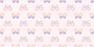 Cute cartoon butterflies seamless repeat pattern vector background